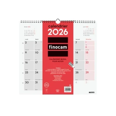 Afbeelding van Finocam Wandkalender 2026, 1 maand per pagina, januari december 2026 (12 maanden) kalender om op te schrijven maandplanner neutraal Nederlands