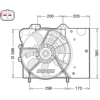 Afbeelding van DENSO DER21024 Radiator Ventilator 12