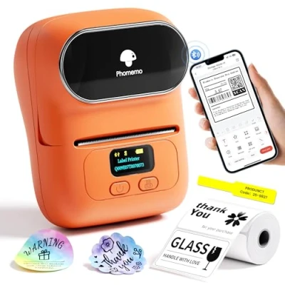 Afbeelding van Phomemo M110 labelprinter Mini Bluetooth labelprinter, thermische handprinter, geschikt voor kleding, supermarkt, detailhandel enz., compatibel met Android en iOS,