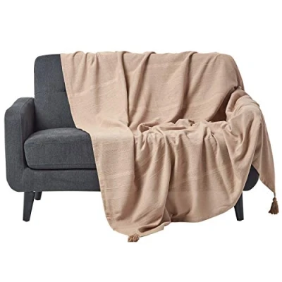 Afbeelding van Homescapes Rajput sprei, 100% katoen, beige, 255 x 360 cm