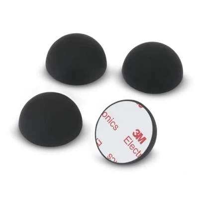 Afbeelding van Dynavox ED20 Universele siliconen schokdempers voor hifi apparaten, luidsprekers, versterkers en decks, resonantie dempers met 3M kleefoppervlak, zwart, 4 stuks