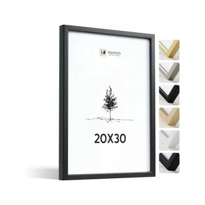 Afbeelding van Heimlich® Premium fotolijst 20 x 30 cm zwart hout met onbreekbaar acrylglas perfect voor kamerdecoratie Forever &quot;20