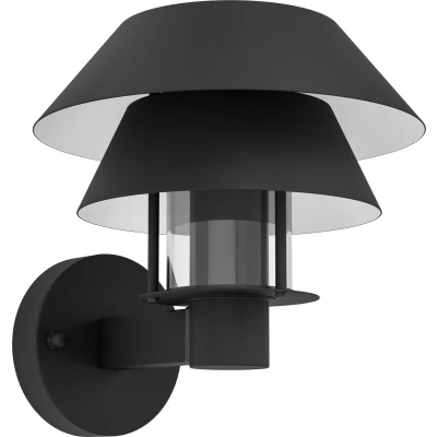 Afbeelding van EGLO Chiappera Wandlamp Buiten E27 22,5 cm Zwart/Wit