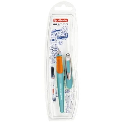 Afbeelding van Herlitz, zz3_ARCHIV_Pen_to_pen, Vulpen my.pen turkoois/oranje (Turkoois, 1 x)
