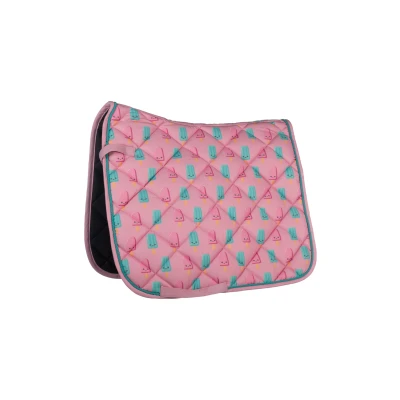 Image de HKM Tapis de Selle Naples Dressage Magenta/Aqua Full