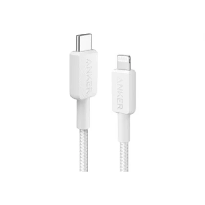 Image de Anker Câble Lightning 24 pin USB C mâle pour 1 m certifié MFI blanc Charge rapide,
