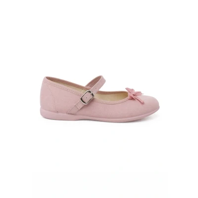 Afbeelding van Pisamonas Merceditas LAZO Brillo Nacarado Babyschoenen voor kinderen, Maat: 31, Rosa palo Textiel