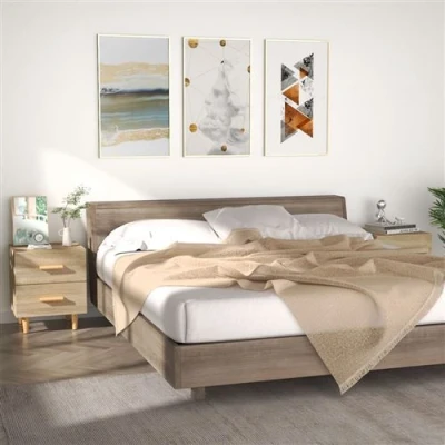 Afbeelding van vidaXL Nachtkastjes 2 st 40x35x47,5 cm sonoma eikenkleurig