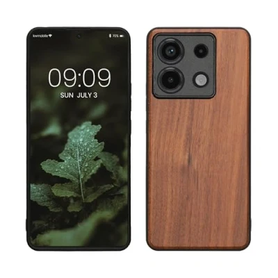 Afbeelding van kwmobile telefoonhoesje geschikt voor Xiaomi Redmi Note 13 Pro 5G / Poco X6 Hoesje met bumper in vintage bruin Backcover 0