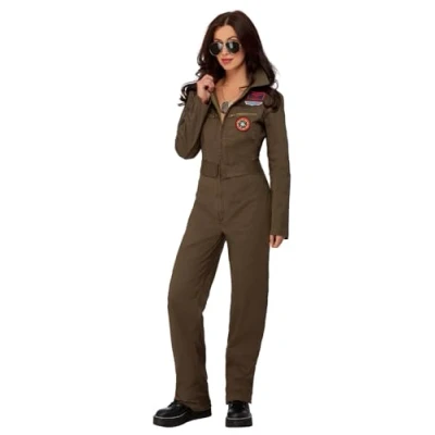 Afbeelding van Smiffys Top Gun Kostuum L Bruin