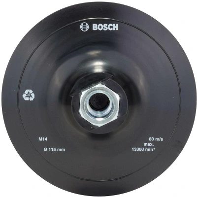 Afbeelding van Bosch Accessories 2609256271 Rubberen schuurschijf voor haakse slijpmachines, klittenbandsysteem, 115 mm