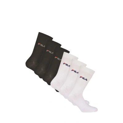 Afbeelding van Fila Unisex 6ER PACK STRÜMPFE, STREET, Lifesyle Sportsokken, Dames, Maat: 39 42, Schwarz/weiß