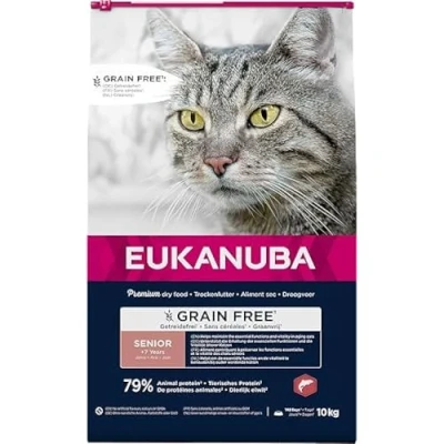 Afbeelding van Eukanuba Kat Senior Graanvrij Zalm 10 kg