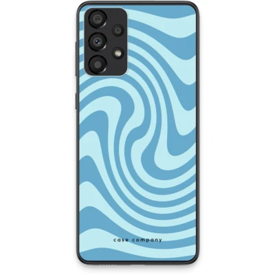 Afbeelding van Case Company® hoesje geschikt voor Samsung Galaxy A33 5G Swirl Blauw Soft Cover Telefoonhoesje Bescherming aan alle Kanten en Schermrand