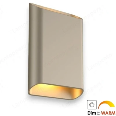 Afbeelding van Wandlamp Diaz L Champagne Dim To Warm Led 2 x 6Watt