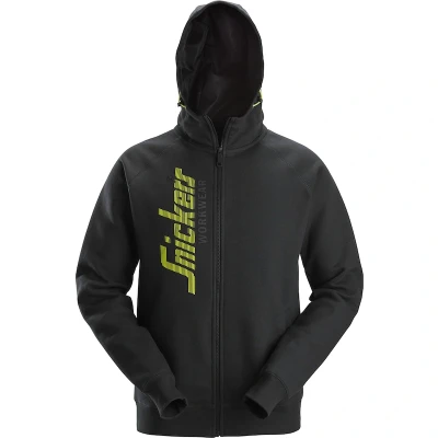 Afbeelding van Snickers 2846 Logo Full Zip Hoodie Zwart XS