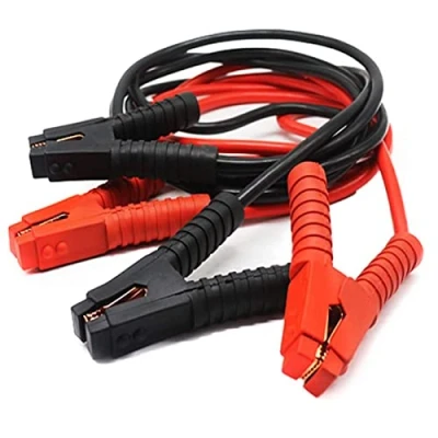 Afbeelding van AUFUN Startkabel, 2 x 6 m, met overspanningsbeveiliging, 1200 A, jumper, kabel 12 V/24 V, voor autoaccu&#039;s, campers, vrachtwagens, motorfietsen