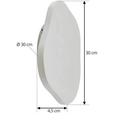 Afbeelding van Lindby LED wandlamp Nielson, wit, gips, 30 x cm