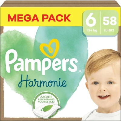 Afbeelding van Pampers Harmonie Maat 6 Mega Pack 58 luiers 13+ KG
