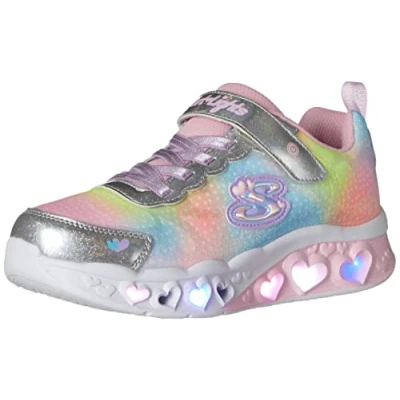 Afbeelding van Skechers Flutter Heart Lights Sneakers laag voor kinderen, Maat: 36, Silver Soft synthetic