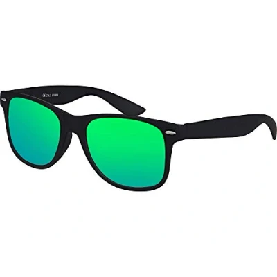 Afbeelding van Nerd zonnebril UV400 CAT 3 CE rubber retro stijl uniseks vintage bril met veerscharnier voor vrouwen mannen (verschillend)