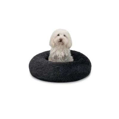 Afbeelding van lionto Hondenbed kattenbed donutbed Ø 50 cm (M) donkergrijs
