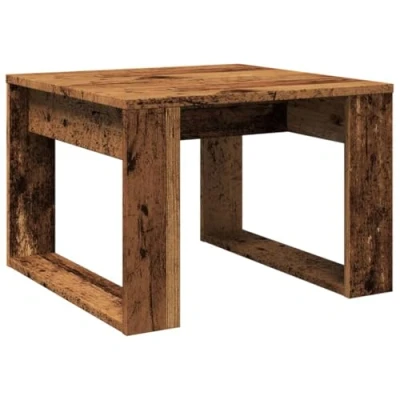 Afbeelding van vidaXL Bijzettafel 50x50x35 cm bewerkt hout oud houtkleurig