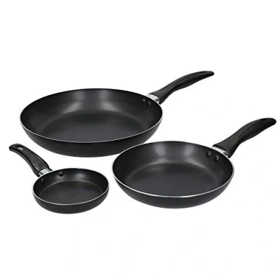Afbeelding van Kitchencraft Koekenpannen 28/20/12 Cm Aluminium Zwart 3 Stuks