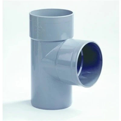 Afbeelding van Dyka T stuk met 2x mof en 1x spie 90 PVC grijs keurmerk BRL52100 75mm