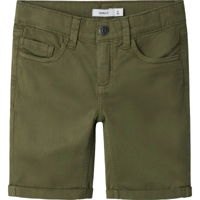 Afbeelding van Name It kids jongens short SILAS Deep Lichen Green Slim Fit