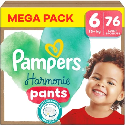 Afbeelding van Pampers Harmonie Pants Maat 6 Mega Pack 76 stuks 15+ KG