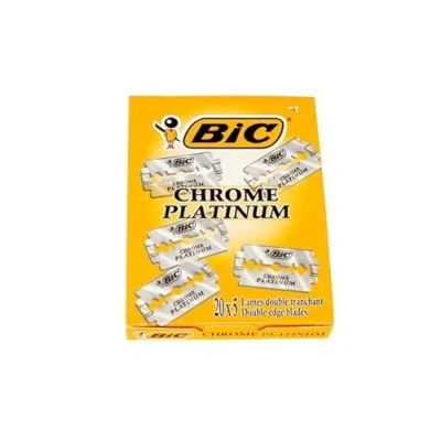Afbeelding van BIC Chrome Platinum Double Edge Blade Mesjes Safety Razor Doos van 100 stuks Scheermesjes