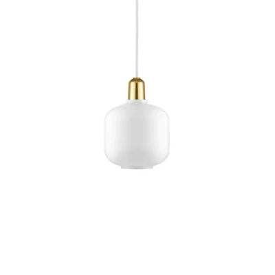Afbeelding van Normann Copenhagen Amp Lamp Small (S) White Brass EU Wit/Messing E14