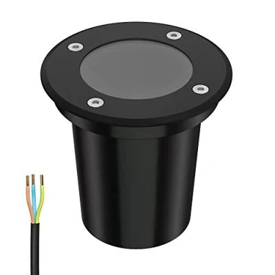 Afbeelding van ledscom.de BOLI vloerinbouwlamp voor buiten, IP67, zwart, rond, 108 mm Ø, 1 x GU10 max. 15 W, mat, ganglamp, vloerlamp, tuinspot, buitenlamp, tuinlamp, lamp