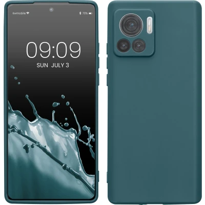 Afbeelding van kwmobile telefoonhoesje geschikt voor Motorola Edge 30 Ultra Hoesje smartphone Precisie camera uitsnede In petrol