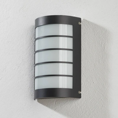 Afbeelding van LED wandlamp Aqua Marco roestvrij staal antraciet lamellensensor