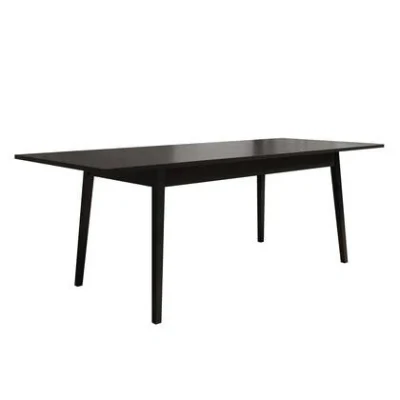 Afbeelding van Meubella Eetkamertafel Monor Zwart eiken 220 cm Uitschuifbaar