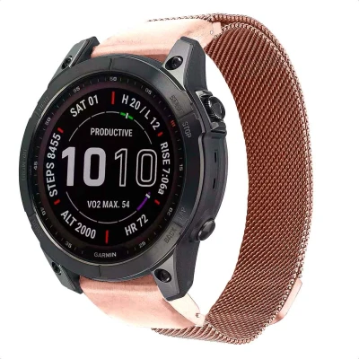 Afbeelding van imoshion QuickFit® Milanees bandje voor de Garmin Watch 20 mm aansluiting Rosé Goud