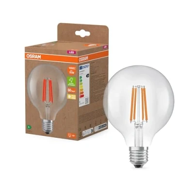 Afbeelding van OSRAM de forme Edison classique, avec filament LED décoratif, classe d&#039;efficacité énergétique A, E27, 5 W, 1055 lm, 4000 K, blanc froid. Sans échauffement, 100% d&#039;éclairage immédiat.