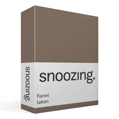 Afbeelding van Snoozing Flanel Laken Eenpersoons 150x260 cm Bruin