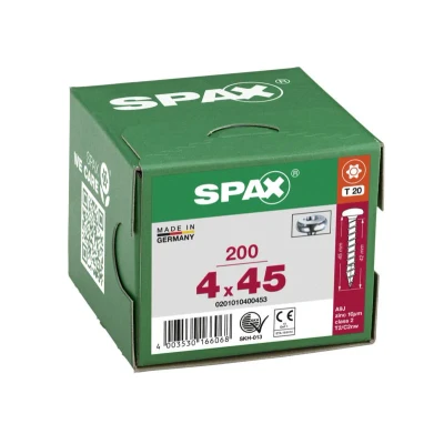 Afbeelding van Spax spaanplaatschroeven cilinderkop verzinkt T Star T20 4.0x45mm (per 200 stuks)