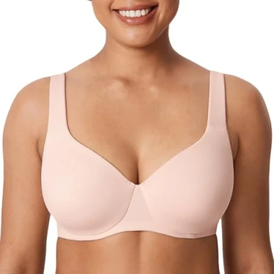 Afbeelding van AISILIN Damesbeha, grote maat, minimaliserend, met beugels,, abrikoos roze
