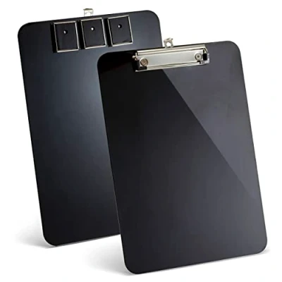 Afbeelding van Officemate Magnetisch klembord met clip laag profiel, zwart, gerecycled kunststof (83215)