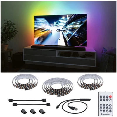 Afbeelding van LED strip basisset Paulmann TV Strips 75 Zoll 78882 vast ingebouwd Vermogen: 5 W RGB