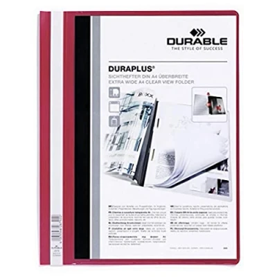 Afbeelding van Durable 257903 DURAPLUS Lamellenmap, A4, rood, 25 stuks