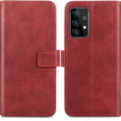 Afbeelding van iMoshion Hoesje Geschikt voor Samsung Galaxy A52 (4G) / A52s (5G) Met Pasjeshouder Luxe Bookcase Rood