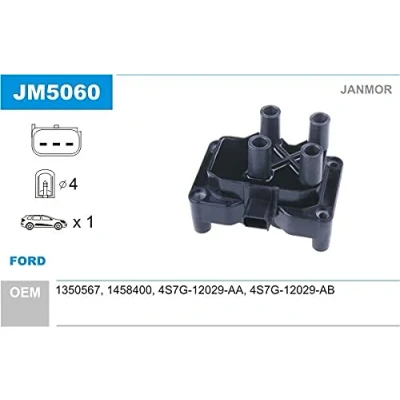 Afbeelding van JANMOR JM5093 Bobine FORD: FIESTA 5, 6, Focus 2
