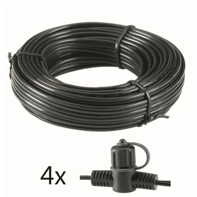 Afbeelding van Garden Lights 10m hoofdkabel met 4 aansluitingen (SPT 1W)
