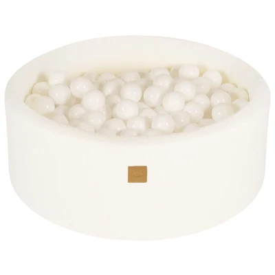 Afbeelding van Ballenbak boucle ( teddy stof) 90 x 30 cm + 200 ballen
