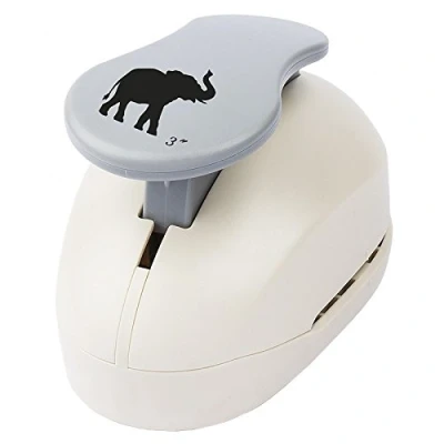 Afbeelding van Papieren perforator, olifant, patroongrootte 6,4 x 5,1 cm, voor geschenken, knutselkaarten, kinderverjaardag, plakboek, safari thema&#039;s, wilde dieren, dieren